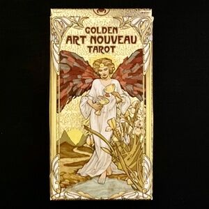 Golden Art Nouveau Tarot card deck with booklet
